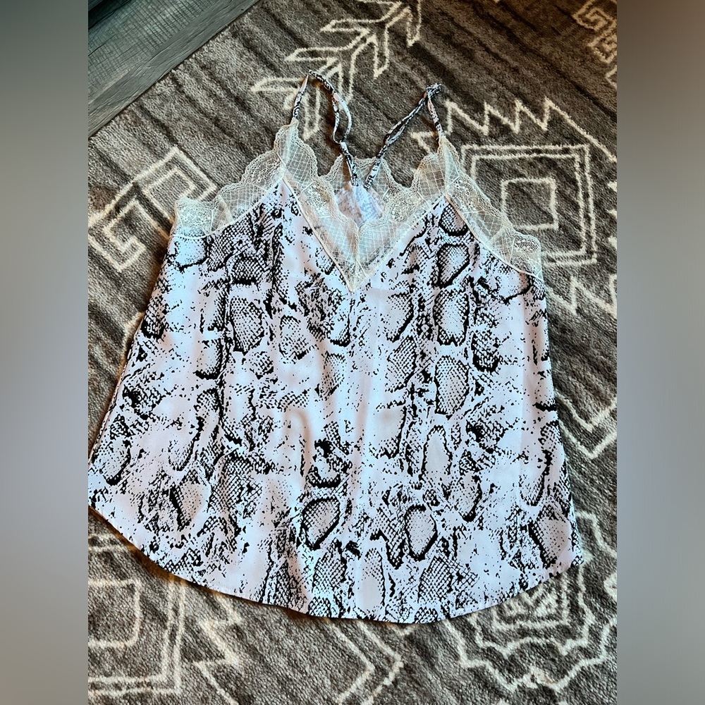 Lace Trimmed Sleeveless Boutique Blouse